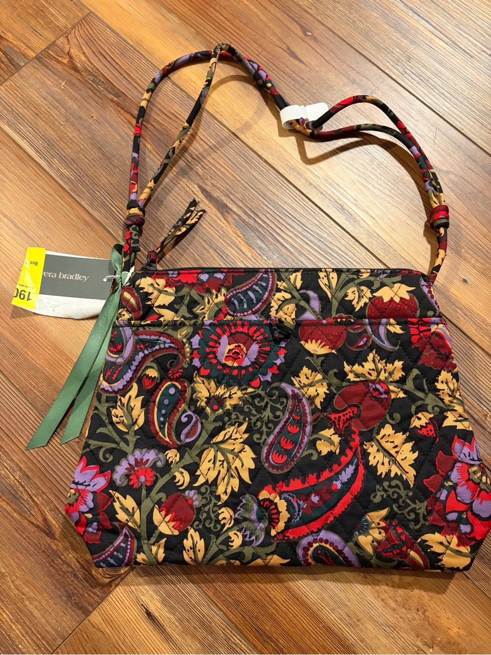 Vera Bradley Quilted Paisley Crossbody - Black/Red/Gold/Purple